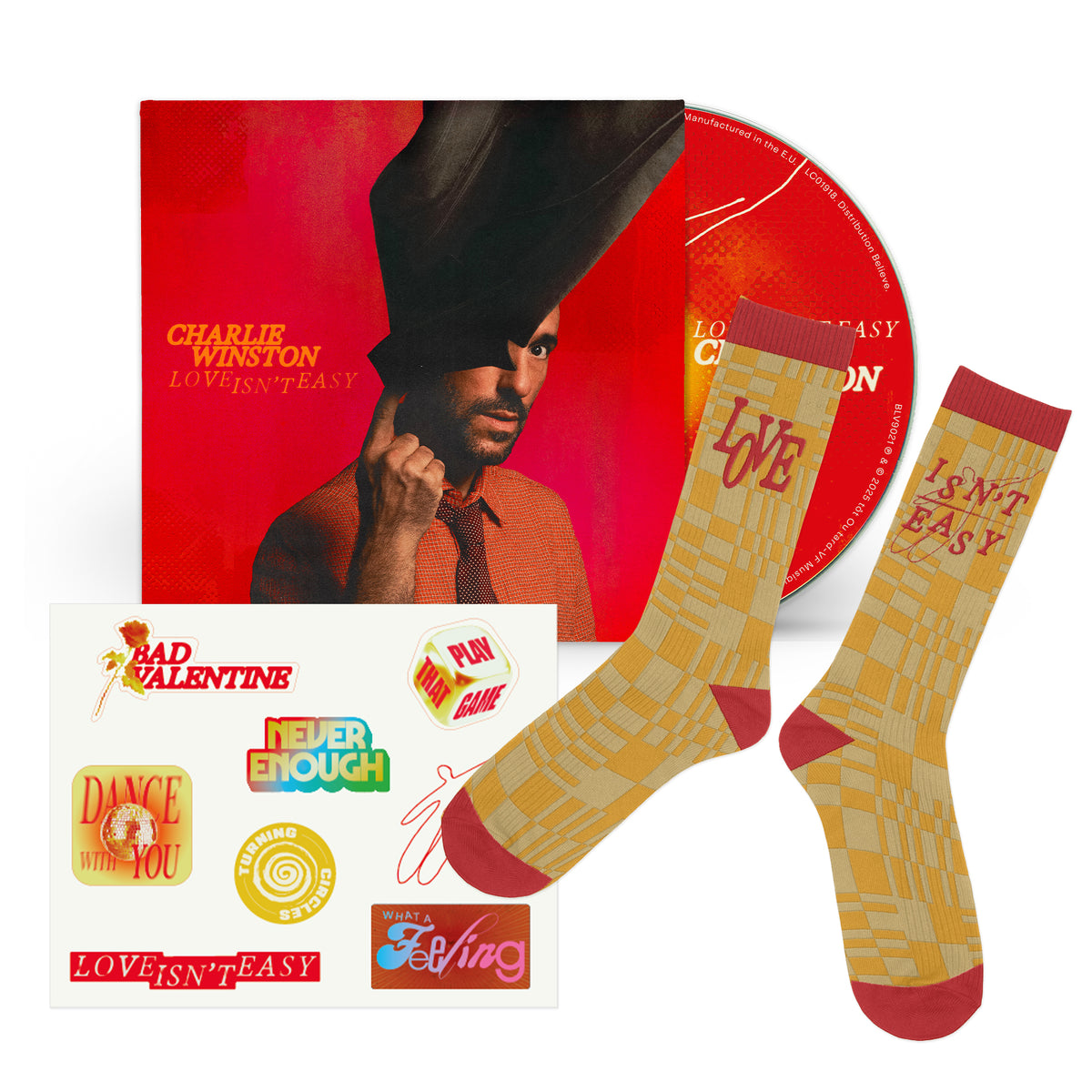 Charlie Winston - Love isn't easy (Pack chaussettes CD)