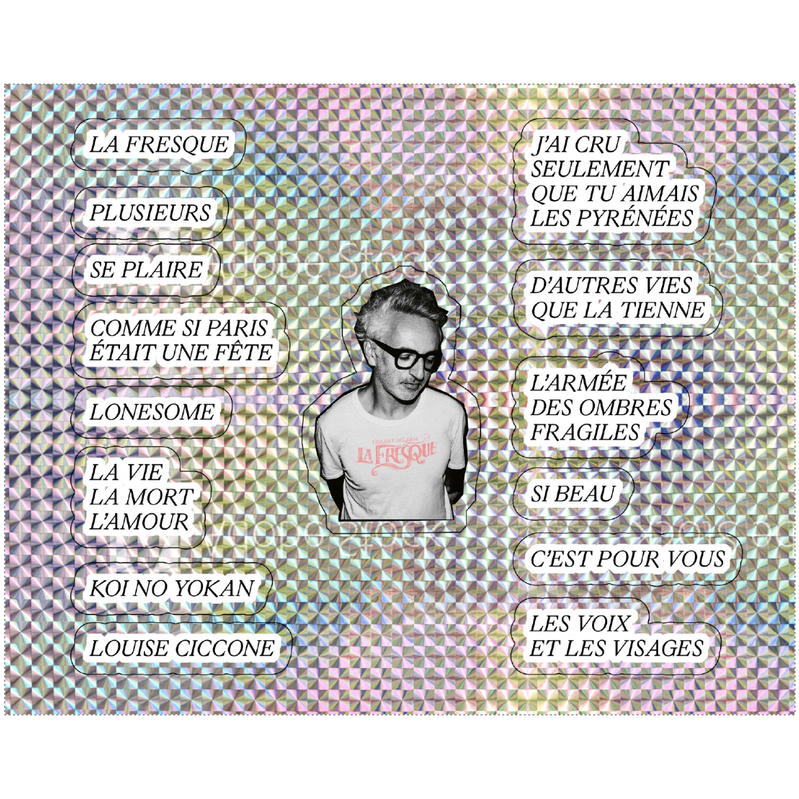 Vincent Delerm - Planche de stickers La fresque