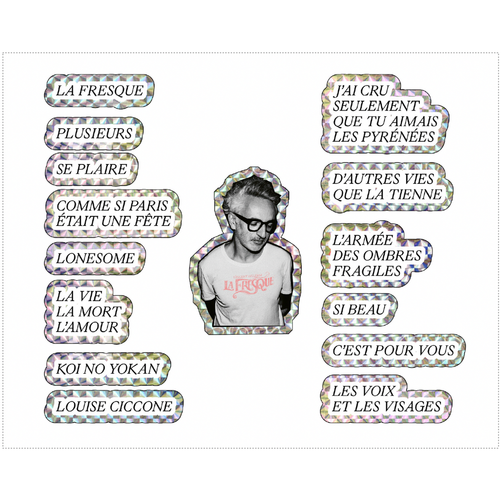 Vincent Delerm - Planche de stickers La fresque