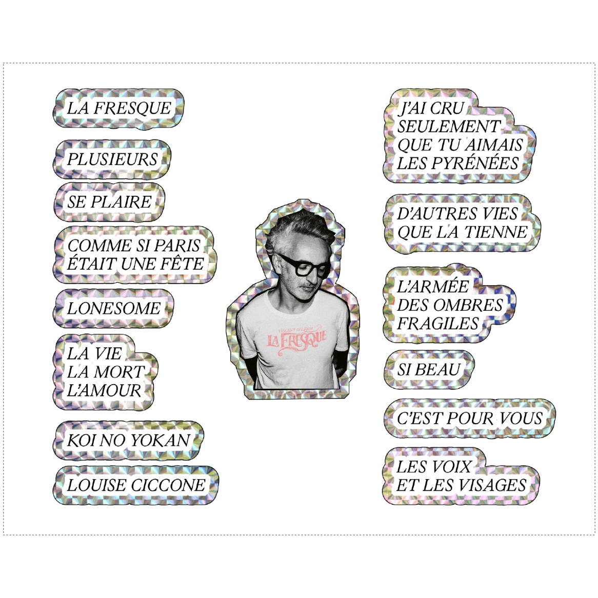 Vincent Delerm - Planche de stickers La fresque