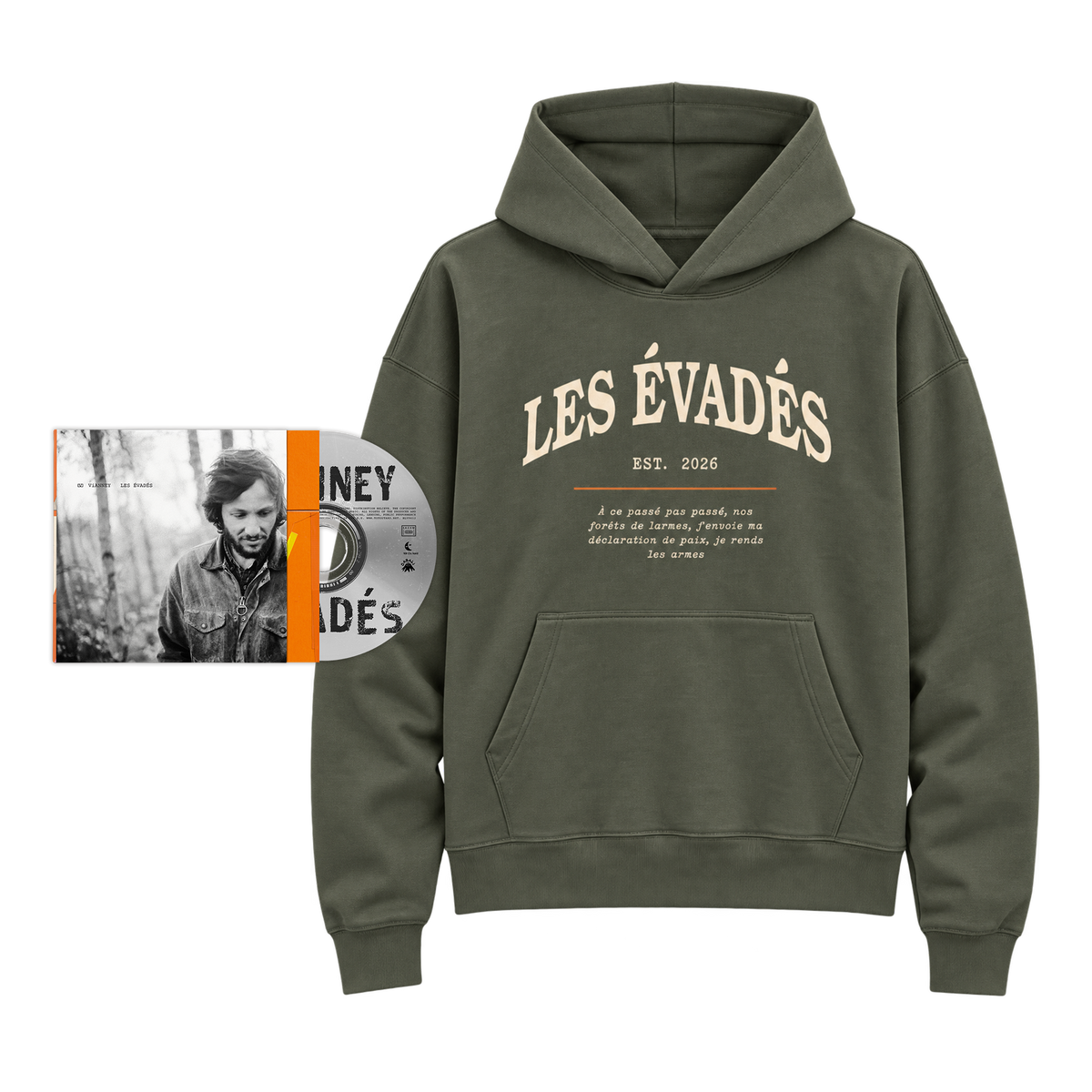 CD "Les évadés" + hoodie "Les évadés"