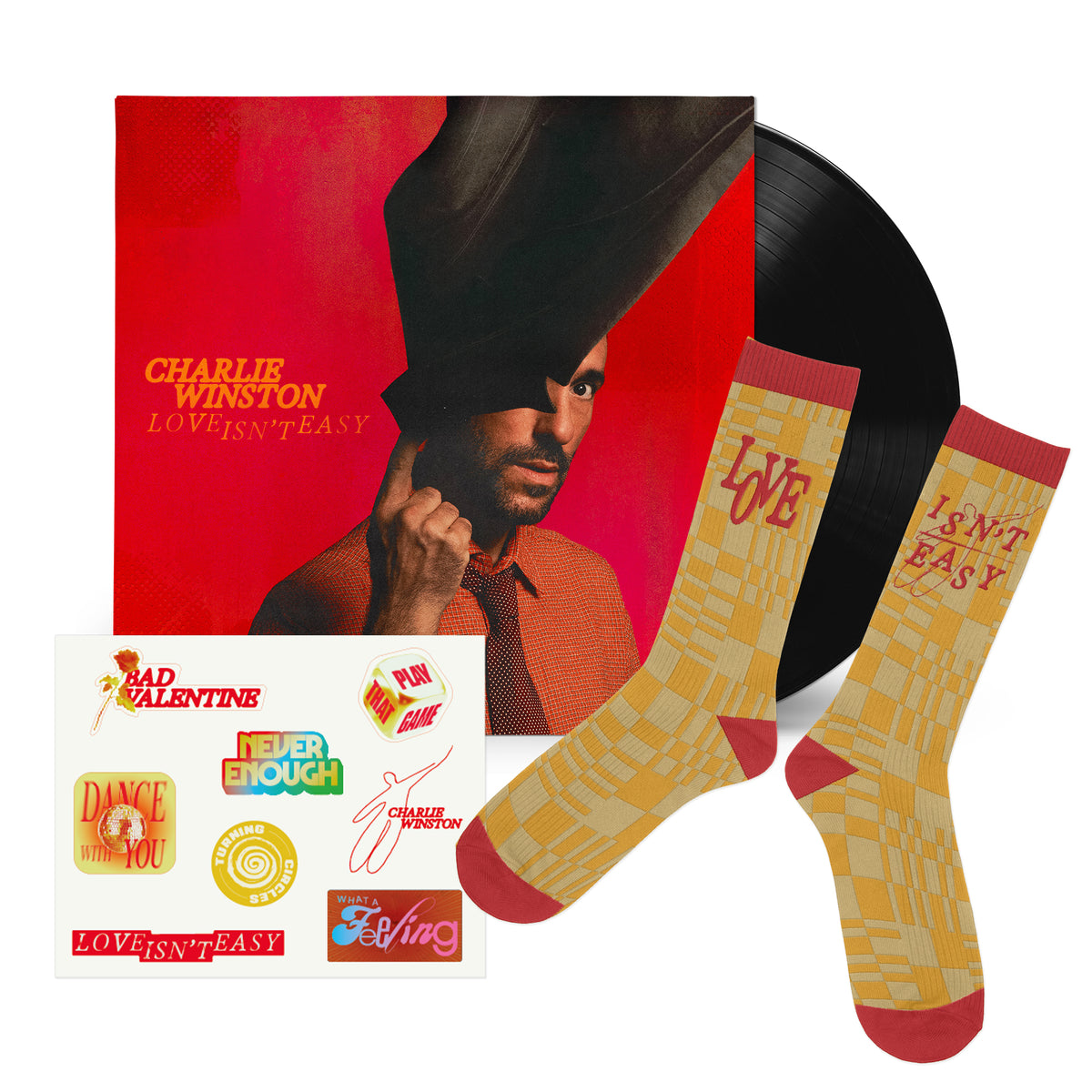 Charlie Winston - Love isn't easy (Pack chaussettes vinyle)